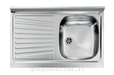 CM mondial 80 x 50 1V Lavello ad incasso Rettangolare Acciaio inossidabile