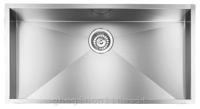 CM filoquadra 85 x 45 Lavello ad incasso Rettangolare Acciaio inossidabile
