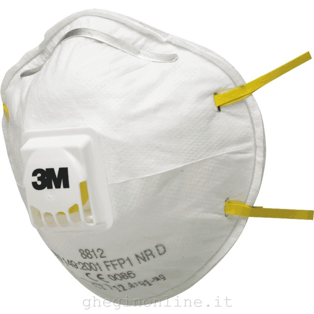 3M 7000006980 3M 7000006980, Bianco, Giallo, Monocromatico, Unisex, Adulto, CE , EN 149:2001+A1:2009 FFP1 NR D, 1 pezzo(i)