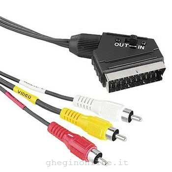 00043178 Hama Video Connecting Cable Scart Male Plug - 3 RCA Male Plugs, 1.5 m, 1,5 m, SCART (21-pin), 3 x RCA, Nero, Maschio/Maschio