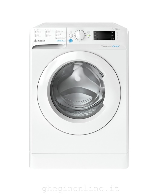 859991624370 Indesit BWE 71283X W IT N, Caricamento frontale, 7 kg, B, 80 dB, 1200 Giri/min, D