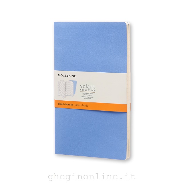 805-12-7289-048-8 Moleskine Volant, Monocromatico, Blu, Opaco, 70 g/m², Carta rigata, Copertina morbida