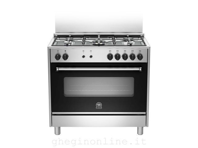 AMS9 5C 61L D X Bertazzoni La Germania Cucina AMS95 C61LDX Inox Elettrica, Piano cottura, Acciaio inossidabile, Pulsanti, Manopola, Frontale, Gas, 5 Fornello(i)
