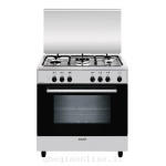 Glem Gas - Glem Gas A855EI, Piano cottura, Nero, Acciaio inossidabile, Manopola, Frontale, Fondo, Gas