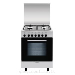 Glem Gas - Glem Gas A654MI6, Piano cottura, Acciaio inossidabile, Manopola, Frontale, Gas, 4 Fornello(i)