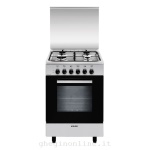 Glem Gas - Glem Gas A554MI6, Piano cottura, Acciaio inossidabile, Manopola, Frontale, Gas, 4 Fornello(i)