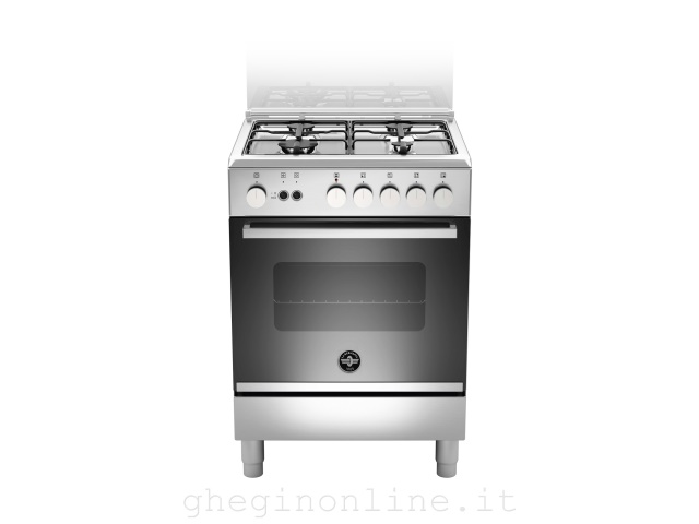 Bertazzoni La Germania Futura FTR664EXV cucina Piano cottura Gas Nero, Acciaio inossidabile A