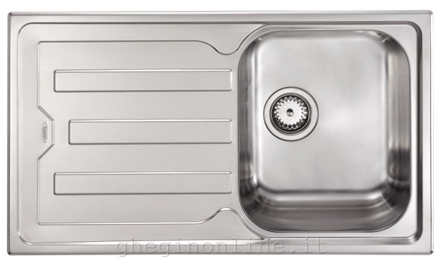 CM Сristal 86 x 50 1V Lavello montato su piano Rettangolare Acciaio inossidabile