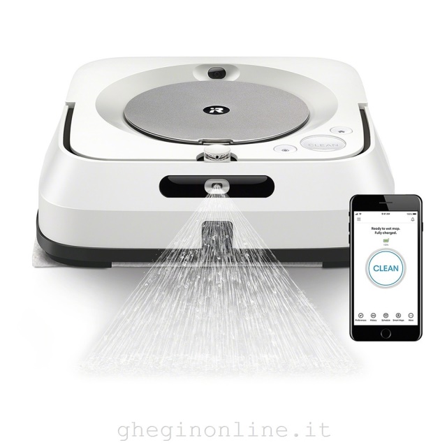 Robot lava pavimenti iRobot M613804 BRAAVA JET M6 Bianco