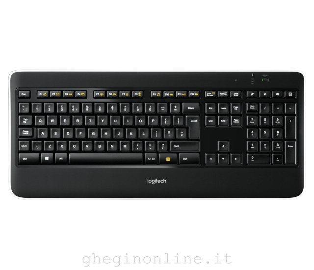 Logitech K800 tastiera RF Wireless QWERTY Italiano Nero