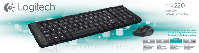 Logitech Wireless Combo MK220 tastiera RF Wireless QWERTY Inglese Nero