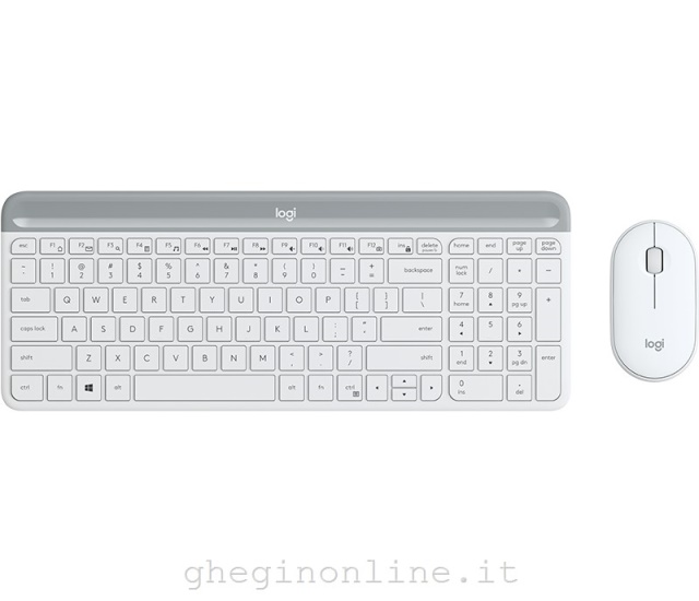 Logitech MK470 tastiera RF Wireless QWERTY US International Bianco