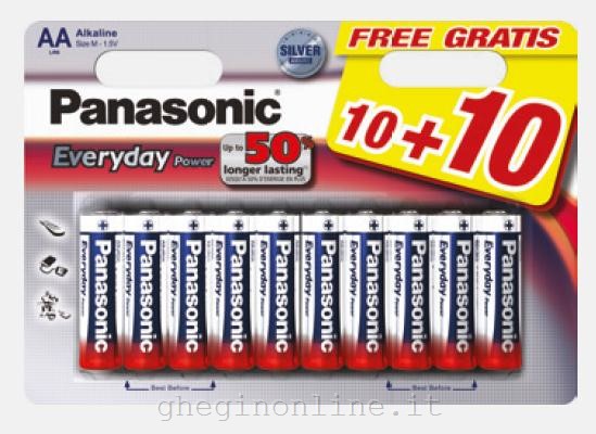 LR6EPS/20BW Batteria Standard Panasonic LR6SPS/20BW 10+10F