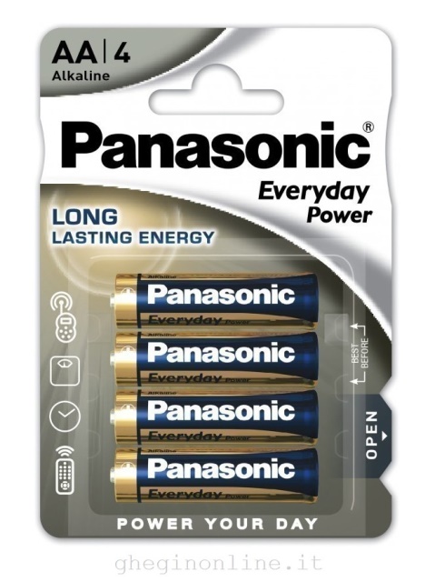 Batteria Stilo AA Panasonic LR6EPS 4BP EVERYDAY POWER