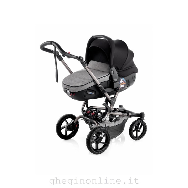 Jane' 5413-S45 Jane Matrix Light 2 Soil, Velo per culla, Carrozzina, Ruote solide, Ripiegabile, Nero, Grigio