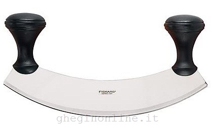 F161837137 Fiskars Mezzaluna cm26 k.smart, Mezzaluna, 26 cm, Acciaio inossidabile