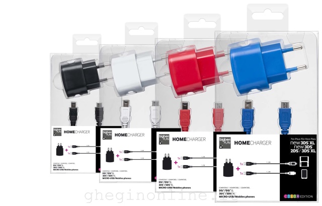 Bigben Interactive 3DSIXLADAPT Caricabatterie per dispositivi mobili Nero, Blu, Rosa, Bianco Interno