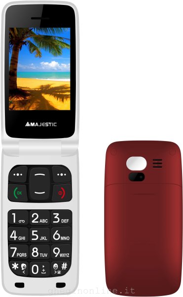 MAJESTIC TLF-SILENO41N rosso Cell.SILENO 41N FM RED torc F.0,3 vid bt