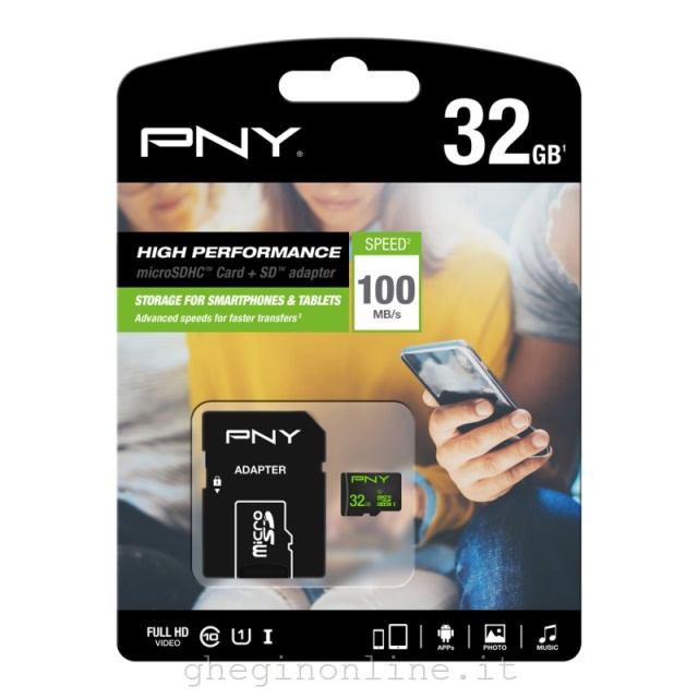 PNY High Performance memoria flash 32 GB MicroSDHC UHS-I Classe 10