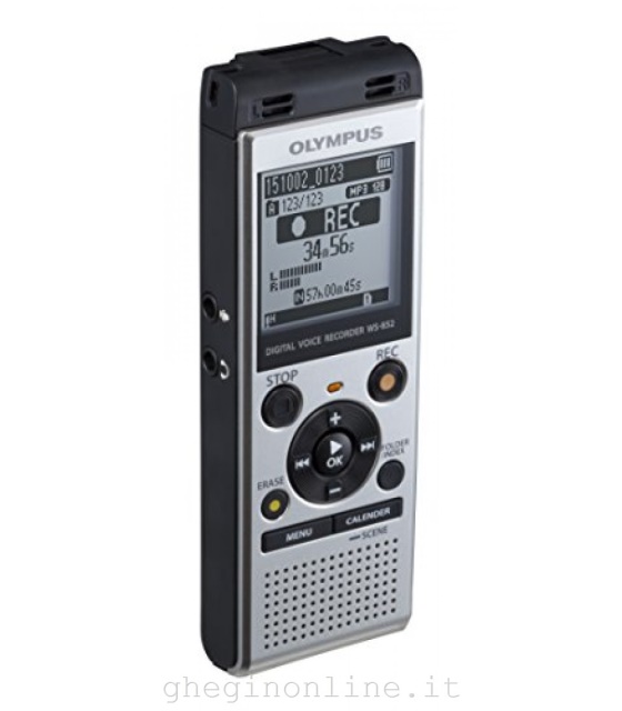 Olympus WS-852 Memoria interna e scheda di memoria Argento