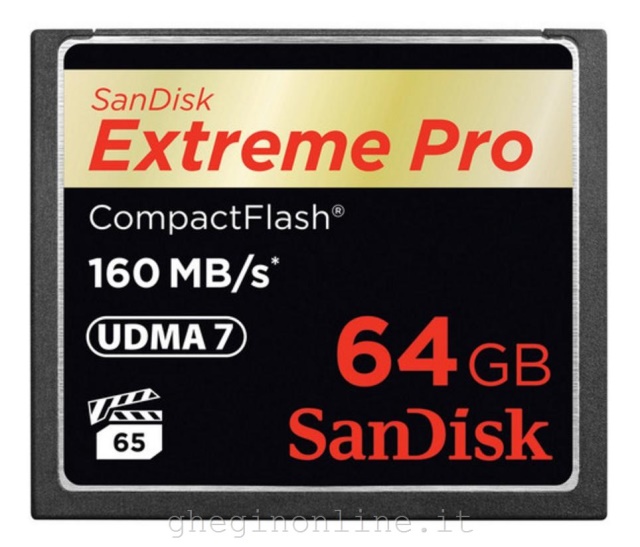 SanDisk 64GB Extreme Pro CF 160MB/s memoria flash CompactFlash