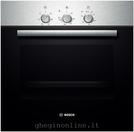 Bosch Serie 2 HBN211E0J, Forno elettrico, 67 L, 2800 W, 67 L, 270 °C, Nero, Acciaio inossidabile