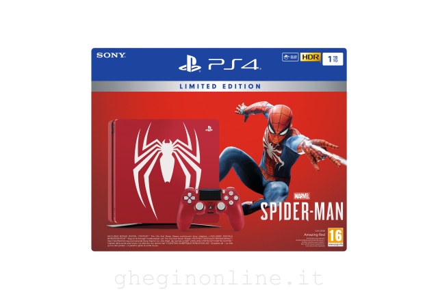 Sony PS4 1TB F Limited Edition + Marvel's Spider-Man 1000 GB Wi-Fi Rosso