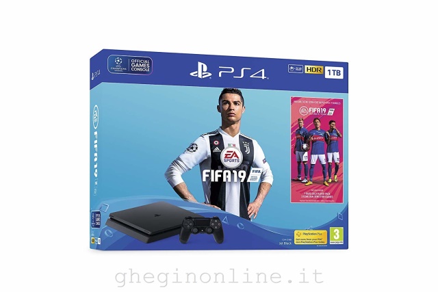 Sony Playstation 4 Slim 1TB + FIFA 19 1000 GB Wi-Fi Nero