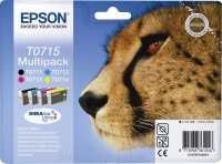 EPSON - Epson Cheetah Multipack t071, Originale, Inchiostro a base di pigmento, Nero, Ciano, Magenta, Giallo, Multi pack, 1 pezzo(i), Stampa inkjet