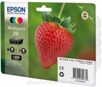EPSON - Epson Strawberry 29 CMYK, Originale, Inchiostro a base di pigmento, Nero, Ciano, Magenta, Giallo, Confezione multipla, Epson Expression Home XP-235/332/335/432/435, 1 pezzo(i)
