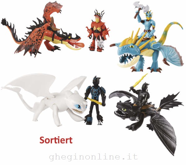 DreamWorks Dragons , Drago con Personaggio Vichingo con Armatura, per Bambini dai 4 Anni In Su (I Modelli Variano)