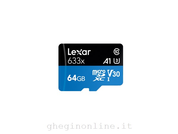 LEXAR 933051     CARD MICRO SD 64GB CLASSE 10 633X 933051 + ADATTA