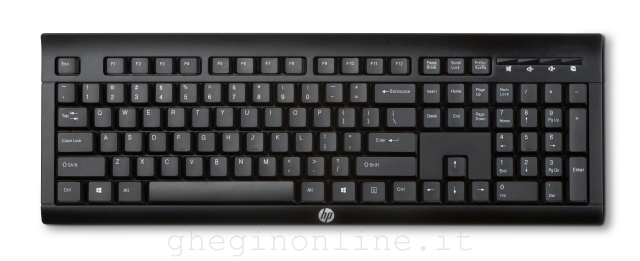 HP Tastiera K2500 wireless HP HP Tastiera K2500 wireless, Standard, Senza fili, RF Wireless, Nero