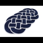 CAVALIERI - TAPPETO BLU-BIANCO 600X330