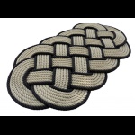 CAVALIERI - TAPPETO CANAPA-NERO 600X330