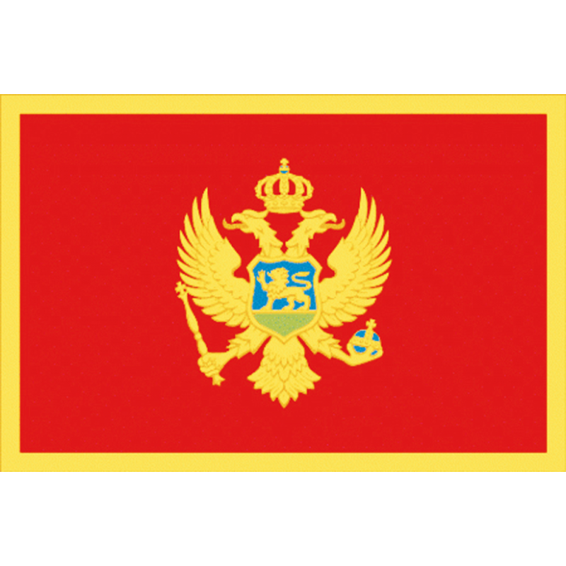 BANDIERA MONTENEGRO CM.20X30
