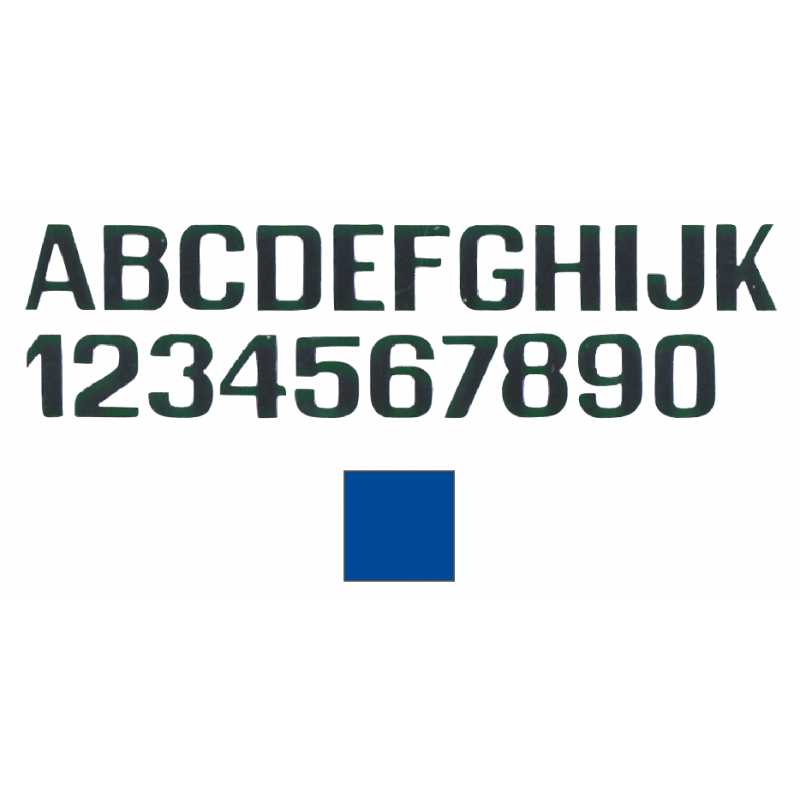 LETTERE E NUMERI AZZURRO MM.200