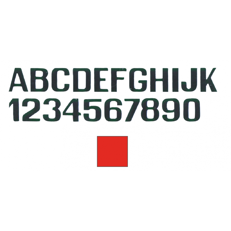 LETTERE E NUMERI ROSSO MM.100