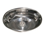 FNI - LAVELLO INOX OVALE MM.385X265x135