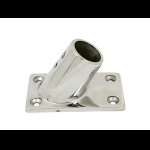 FNI - BASE RETT. INOX 60° Ø MM.22