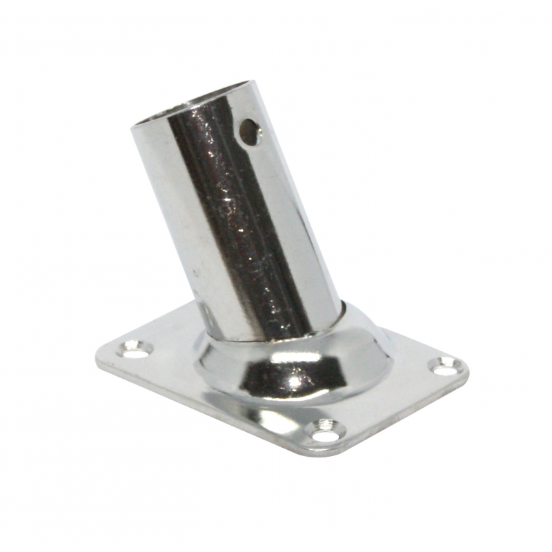 BASE INOX RETT. 60° Ø MM.25