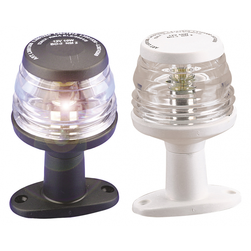 FANALE BIANCO 360° BASE NERA