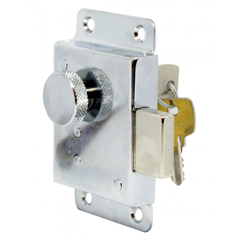 SERRATURA IN OTTONE CROMATO H20