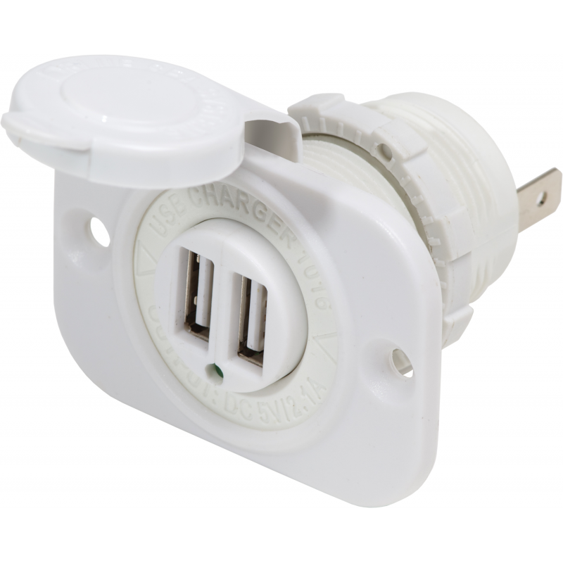 DOPPIA PRESA USB 12V. BIANCA