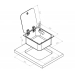NAVY LOAD - LAVELLO+COPERCHIO VETRO E RUBINETTO