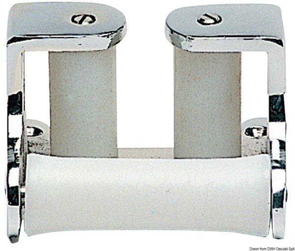 Passacatena ottone cromato 3 rulli - 01.345.00