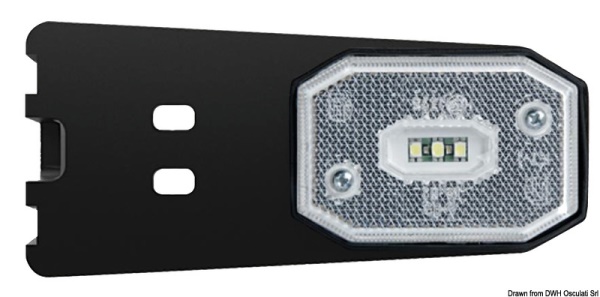 Fanale posizione LED anteriore luce bianca staffa - 02.021.41
