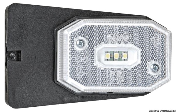 Fanale posizione LED anteriore luce bianca staffa - 02.021.42