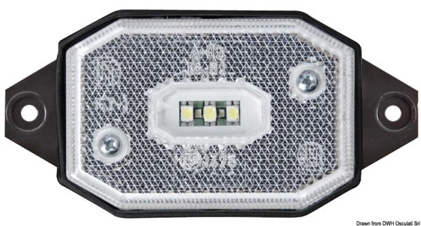 Fanale posizione LED anteriore luce bianca staffa - 02.021.43