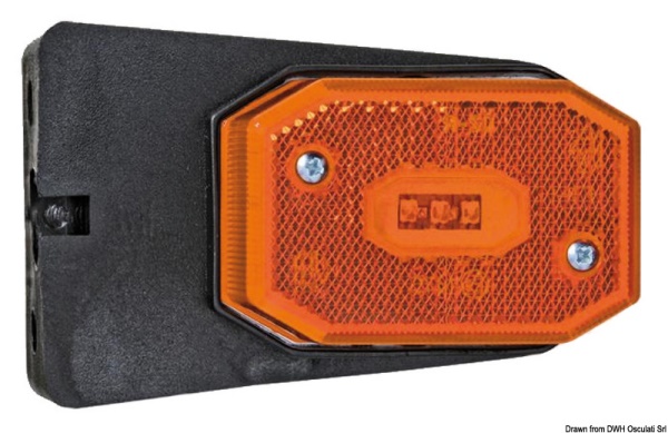 Fanale posizione LED laterale luce arancio staffa - 02.021.51